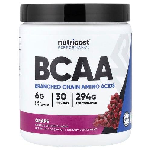 Nutricost Performance Bcaa Grape 10 5 Oz 294 G