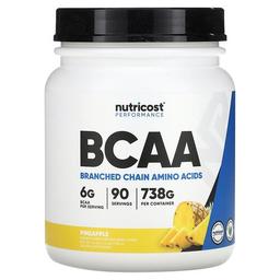 Nutricost Performance Bcaa Pineapple 1 6 Lb 738 G