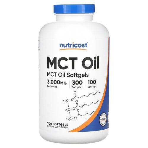 Nutricost Mct Oil 300 Softgels 1 000 Mg Per Softgel