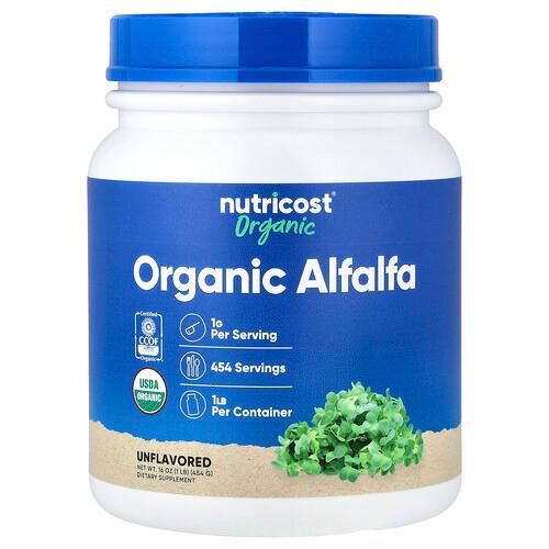 Nutricost Organic Alfalfa Powder Unflavored 16 Oz 454 G