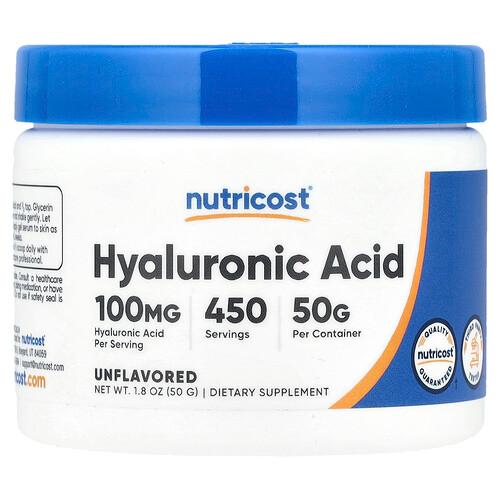 Nutricost Hyaluronic Acid Unflavored 1 8 Oz 50 G product image