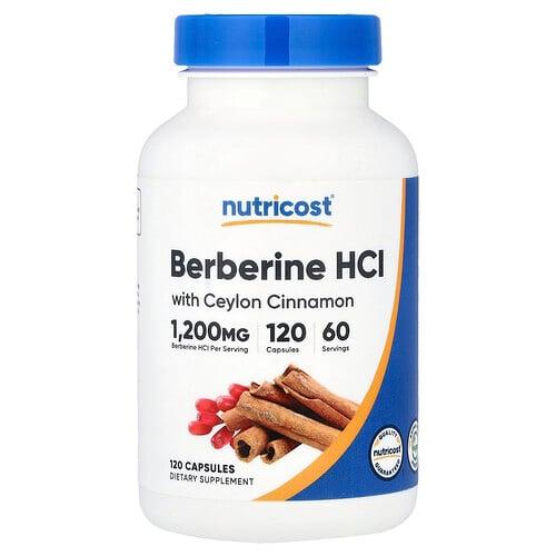 Nutricost Berberine Hcl With Ceylon Cinnamon 120 Capsules product image