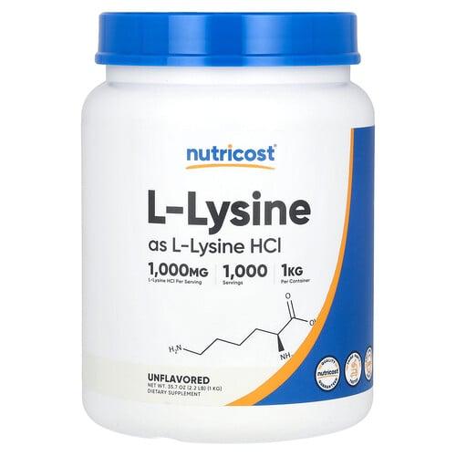 Nutricost L Lysine Unflavored 35 7 Oz 1 Kg