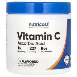 Nutricost Vitamin C Unflavored 8 1 Oz 227 G