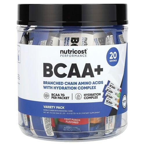 Nutricost Performance Bcaa Variety Pack 20 Packets 0 5 Oz 13 14 G Each