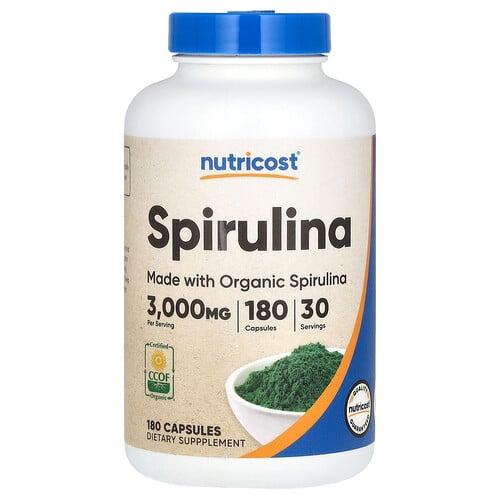 Nutricost Spirulina 180 Capsules 500 Mg Per Capsule