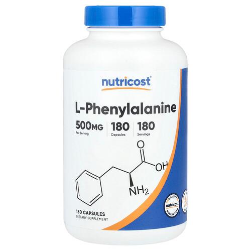 뉴트리코스트 Nutricost, l-페닐알라닌, 500mg, 캡슐 180정 product image