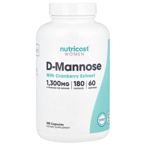 Nutricost Women D Mannose With Cranberry Extract 180 Capsules