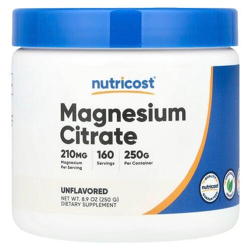 Nutricost Magnesium Citrate Unflavored 8 9 Oz 250 G