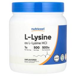 Nutricost L Lysine Unflavored 17 9 Oz 500 G