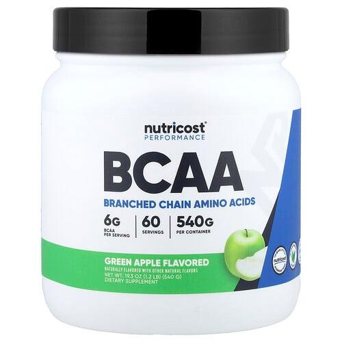 Nutricost Performance Bcaa Green Apple 1 2 Lb 540 G