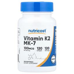 Nutricost Vitamin K2 Mk 7 100 Mcg 120 Softgels