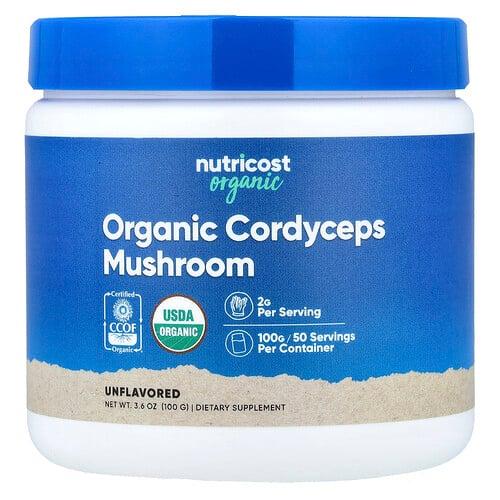 Nutricost Organic Cordyceps Mushroom Unflavored 3 6 Oz 100 G