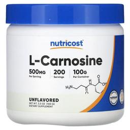 Nutricost L Carnosine Unflavored 3 5 Oz 100 G