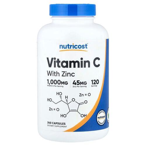 Nutricost Vitamin C With Zinc 240 Capsules
