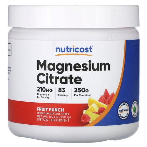 Nutricost Magnesium Citrate Fruit Punch 8 9 Oz 250 G