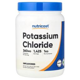 Nutricost Potassium Chloride Unflavored 2 2 Lbs 1 Kg