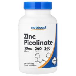 Nutricost Zinc Picolinate 30 Mg 240 Capsules