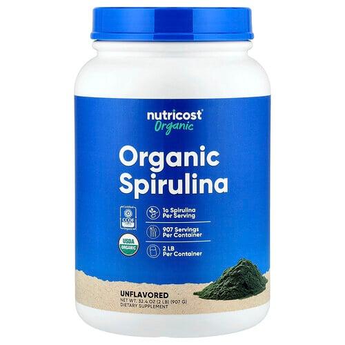 Nutricost Organic Spirulina Unflavored 32 4 Oz 907 G