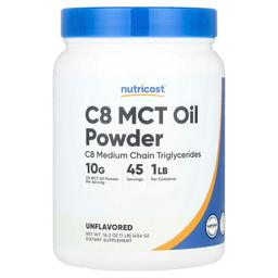 Nutricost C8 Mct Oil Powder Unflavored 1 Lb 454 G