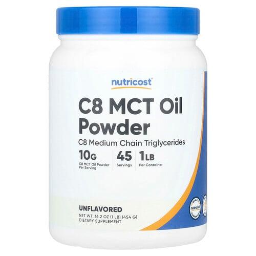 Nutricost C8 Mct Oil Powder Unflavored 1 Lb 454 G