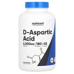 Nutricost Performance D Aspartic Acid 180 Capsules 500 Mg Per Capsule