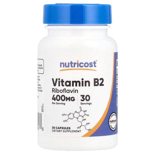 Nutricost Vitamin B2 400 Mg 30 Capsules product image