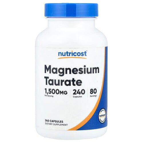 Nutricost Magnesium Taurate 240 Capsules 500 Mg Per Capsule