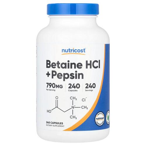 Nutricost Betaine Hcl Pepsin 240 Capsules