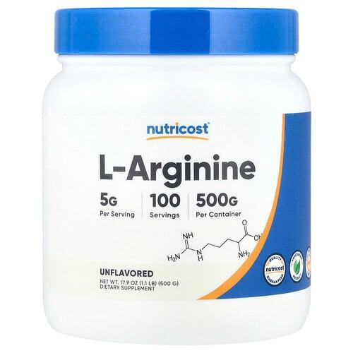 Nutricost L Arginine Unflavored 17 9 Oz 500 G