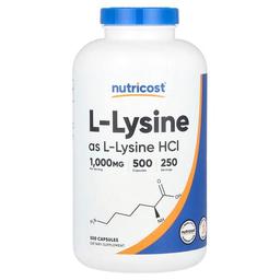 Nutricost L Lysine 500 Capsules 500 Mg Per Capsule