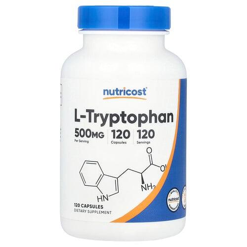 뉴트리코스트 Nutricost, l-트립토판, 500mg, 캡슐 120정 product image
