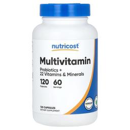 Nutricost Multivitamin Probiotics 22 Vitamins Minerals 120 Capsules