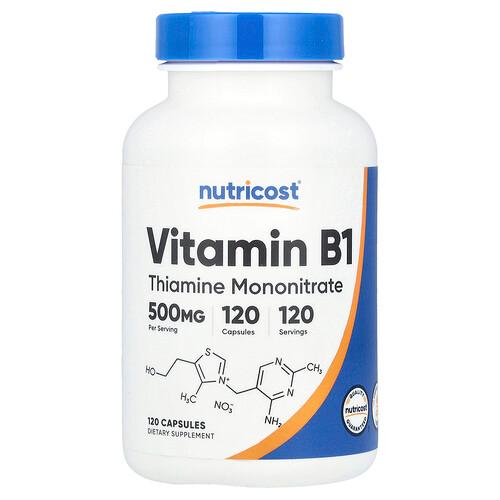 Nutricost Vitamin B1 500 Mg 120 Capsules
