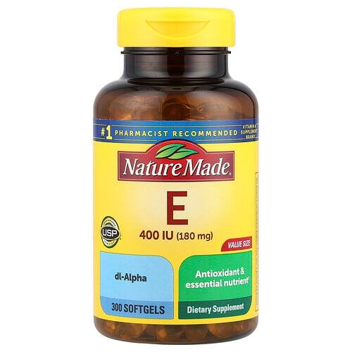 Nature Made Vitamin E 180 Mg 400 Iu 300 Softgels