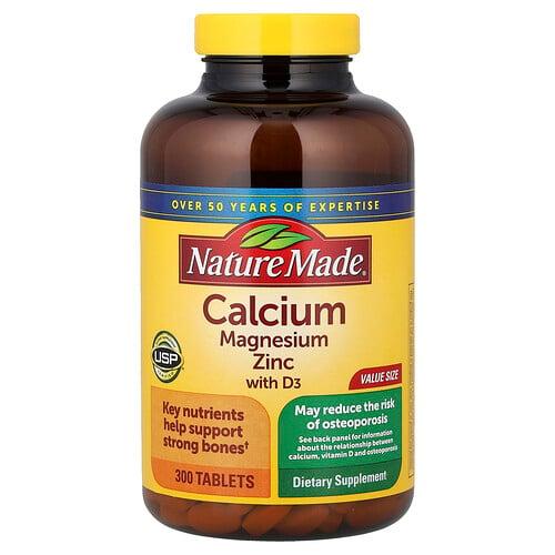 Nature Made Calcium Magnesium Zinc With Vitamin D3 300 Tablets product image
