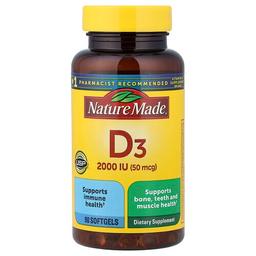 Nature Made Vitamin D3 50 Mcg 2 000 Iu 90 Softgels