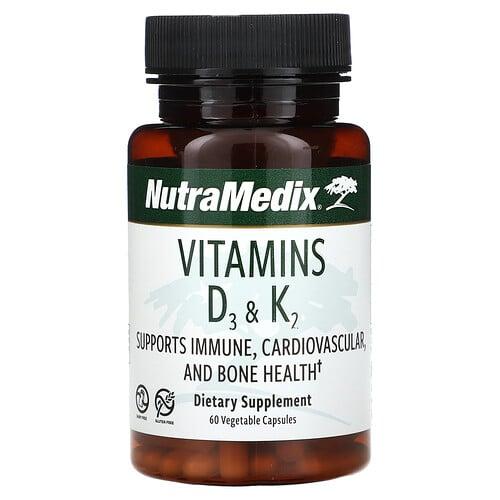 Nutramedix Vitamins D3 K2 60 Vegetable Capsules