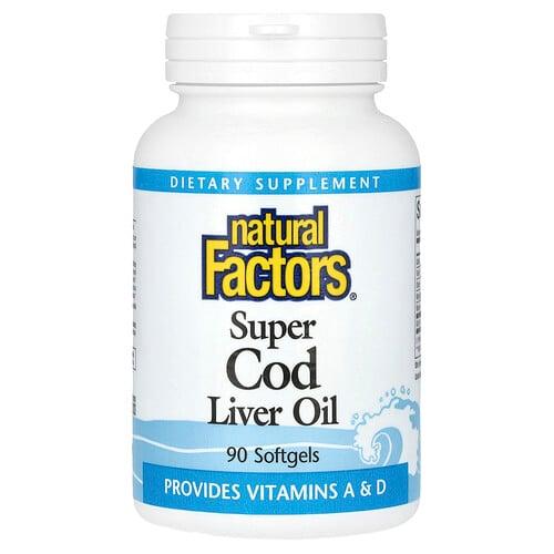 Natural Factors Super Cod Liver Oil 90 Softgels