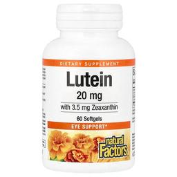 Natural Factors Lutein 20 Mg 60 Softgels