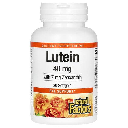 Natural Factors Lutein 40 Mg 30 Softgels product image