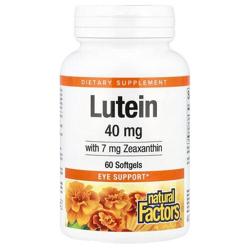 Natural Factors Lutein 60 Softgels