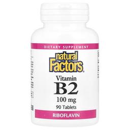 Natural Factors Vitamin B2 Riboflavin 100 Mg 90 Tablets