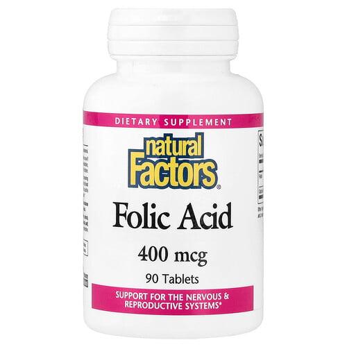Natural Factors Folic Acid 90 Tablets
