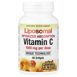 Natural Factors Liposomal Vitamin C 60 Softgels 500 Mg Per Softgel