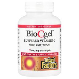 Natural Factors Biocgel Buffered Vitamin C With Berryrich 90 Softgels