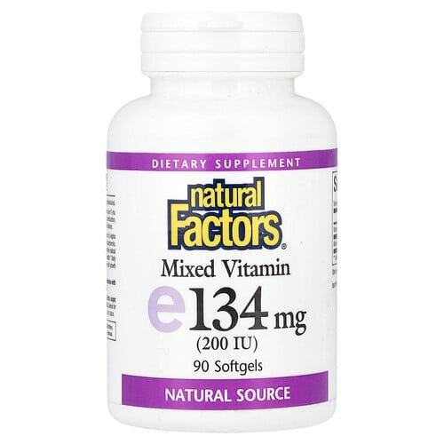 Natural Factors Mixed Vitamin E 134 Mg 200 Iu 90 Softgels product image