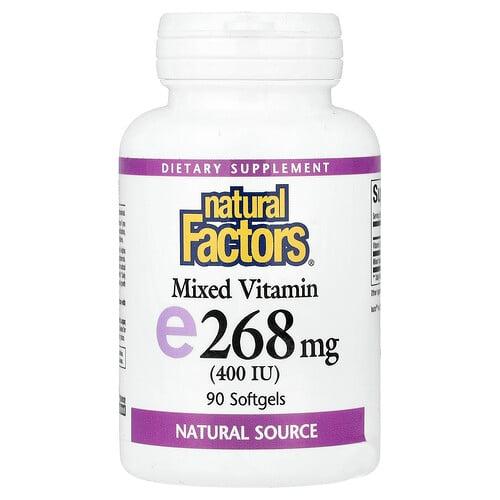 Natural Factors Mixed Vitamin E 268 Mg 400 Iu 90 Softgels product image