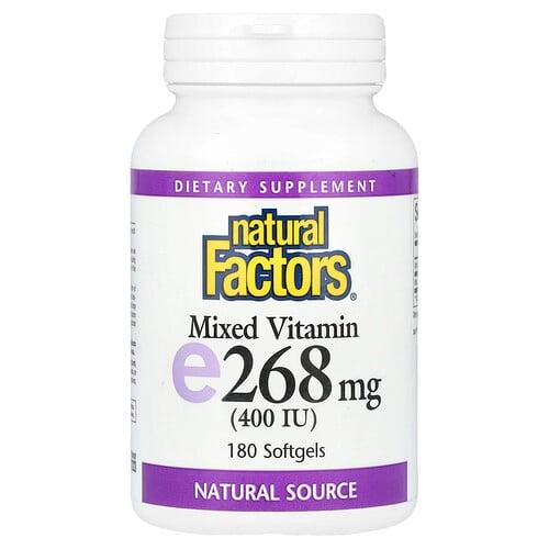Natural Factors Mixed Vitamin E 268 Mg 400 Iu 180 Softgels product image