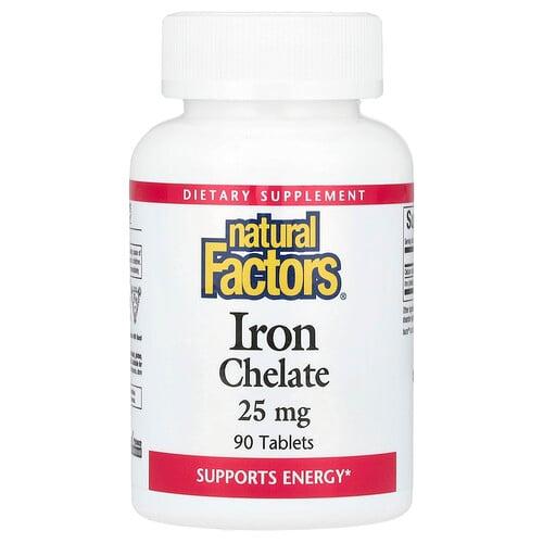 Natural Factors Iron Chelate 25 Mg 90 Tablets product image
